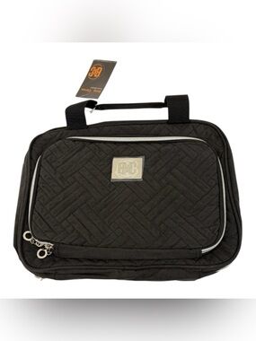 Bang & Carsen quilted black hanging travel toiletry bag